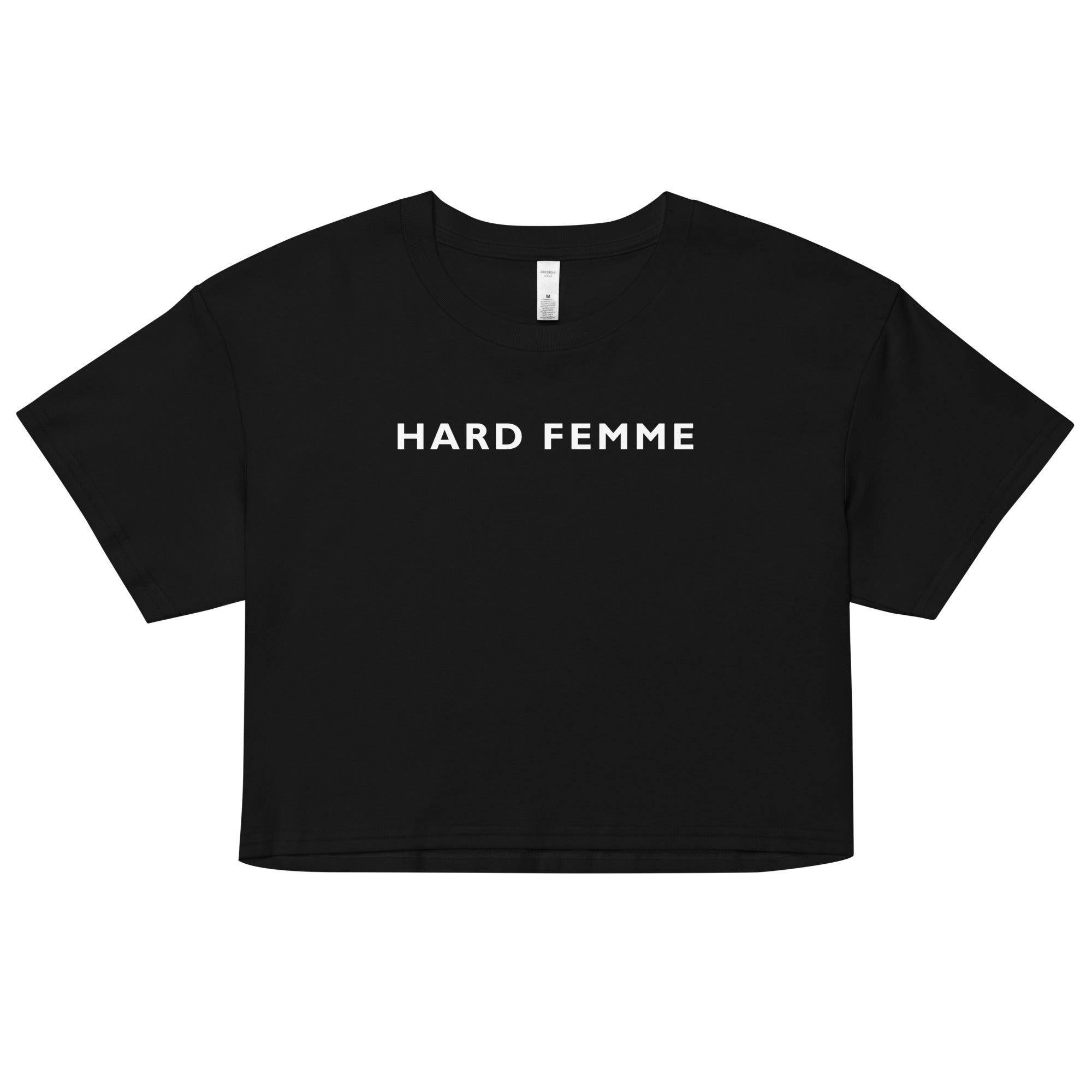 HARD FEMME short sleeve crop top t-shirt