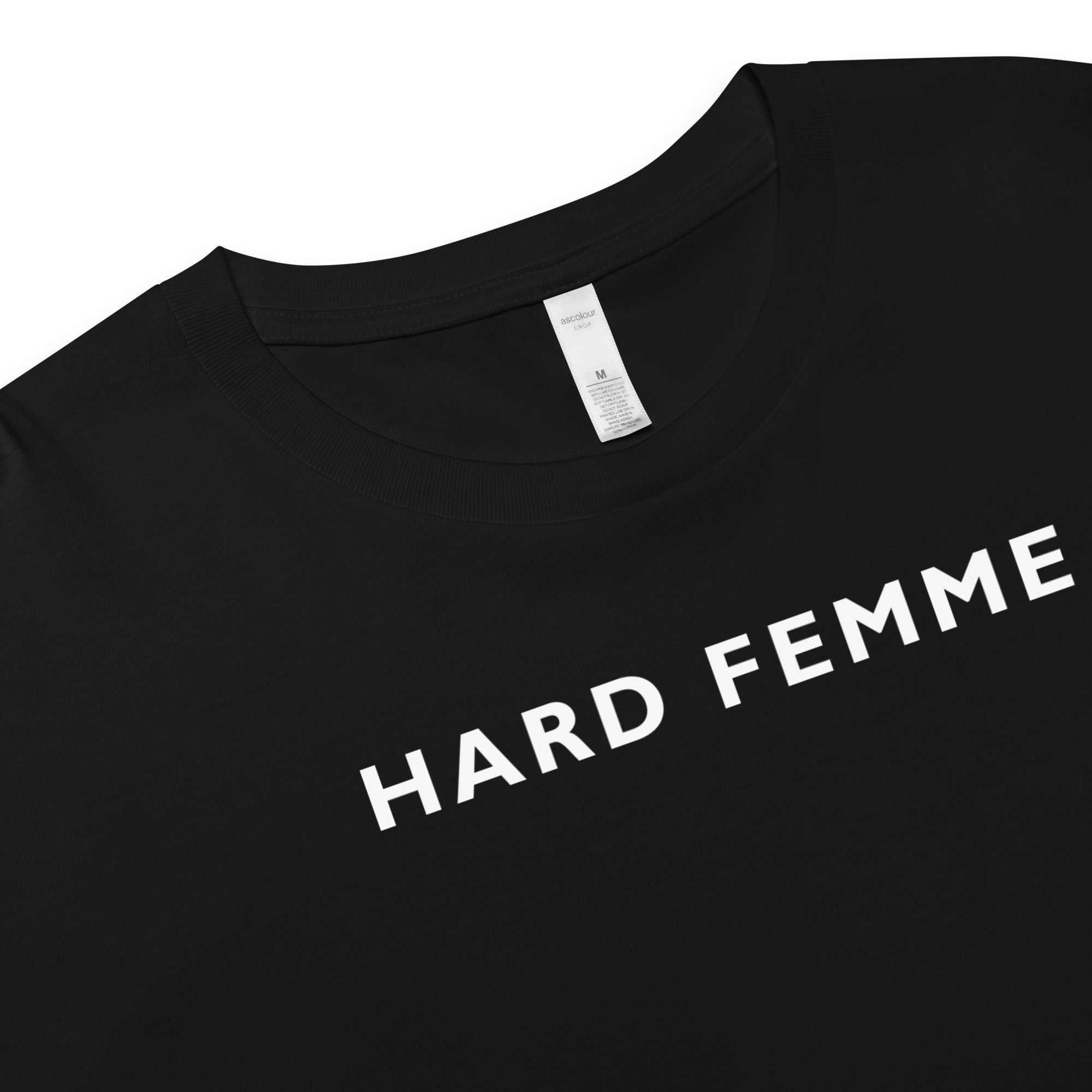 HARD FEMME short sleeve crop top t-shirt